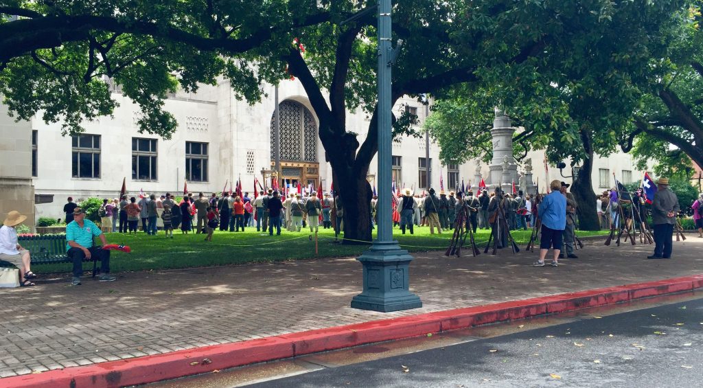 The confederate open-carry march on Caddo Parish Courthouse grounds which took place May 30, 2015.