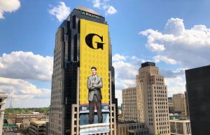 Regions Tower Signs Off On Large Gordon McKernan Advertising Banner